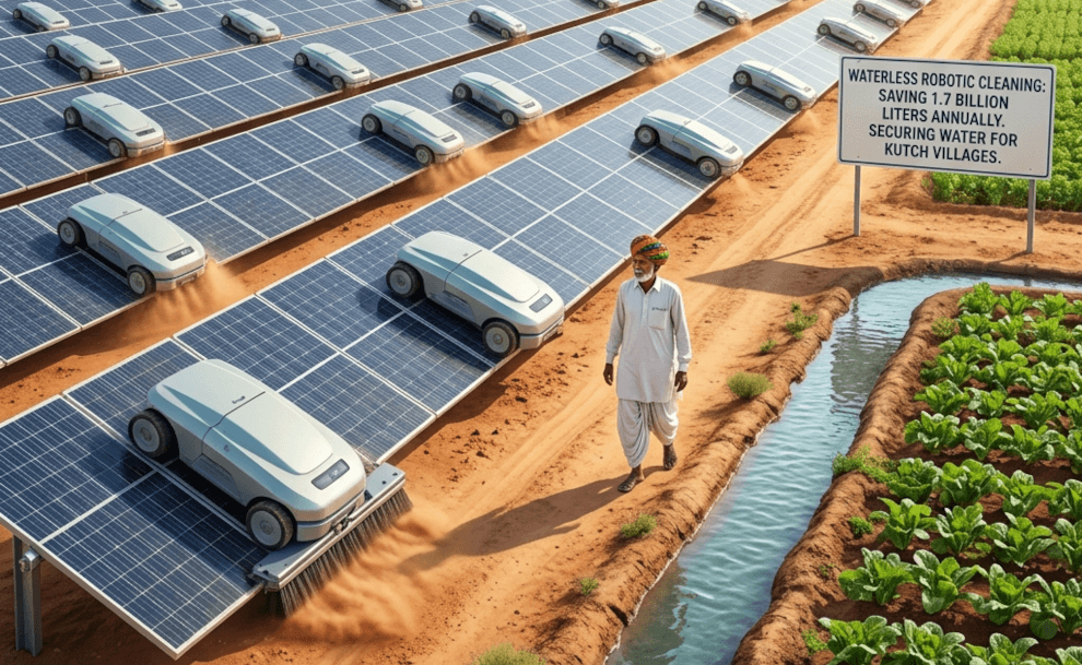 Robotic Caretakers: Adani’s Waterless Tech Revives Arid Villages